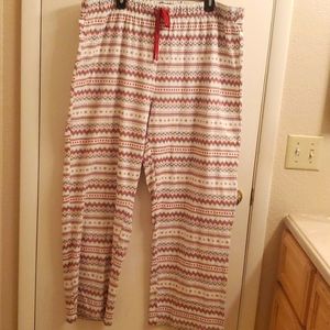 XL Lauren Conrad of Lounging Pants with Drawstring waist. Winter themed.